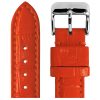 orange, glossy (croco pattern)