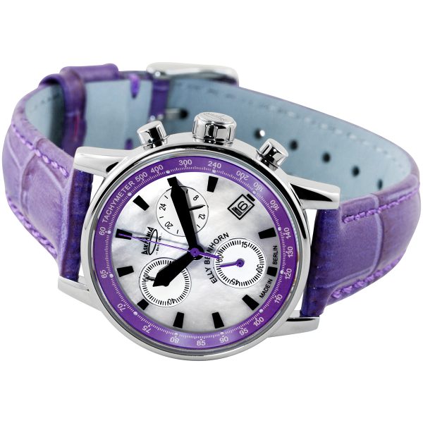 Elly Beinhorn Chronograph Violett liegend