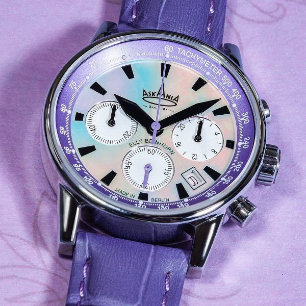 Elly Beinhorn Chronograph Violett Quarzuhr